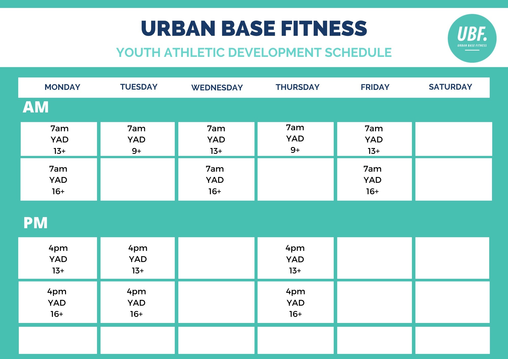 UBF // Jets Academy Youth Athletic Development Level 1 (Weekly Debits)